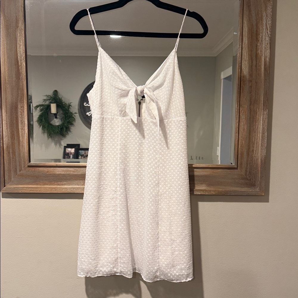 Alice + Olivia White Textured Chemise